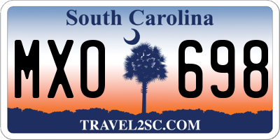 SC license plate MXO698
