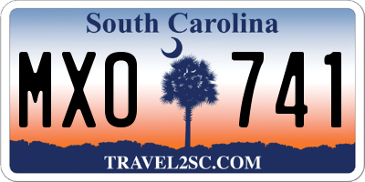 SC license plate MXO741