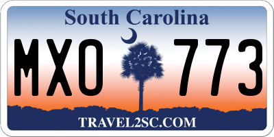 SC license plate MXO773