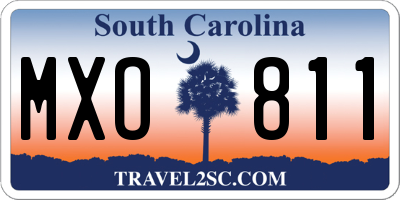 SC license plate MXO811