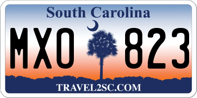 SC license plate MXO823