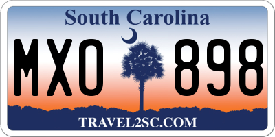 SC license plate MXO898