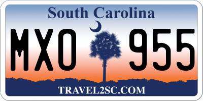 SC license plate MXO955