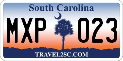 SC license plate MXP023