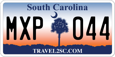 SC license plate MXP044