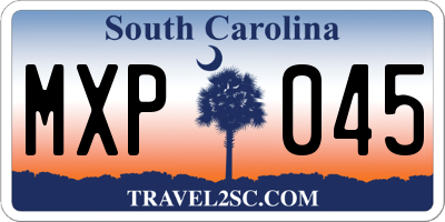 SC license plate MXP045