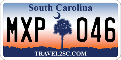 SC license plate MXP046