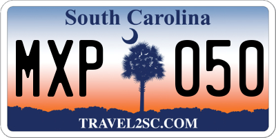 SC license plate MXP050