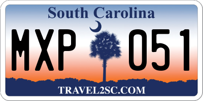 SC license plate MXP051