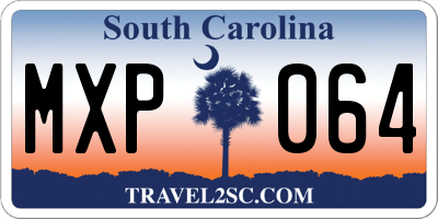 SC license plate MXP064