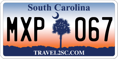 SC license plate MXP067