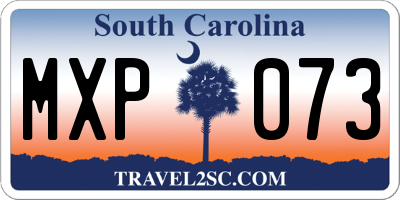 SC license plate MXP073