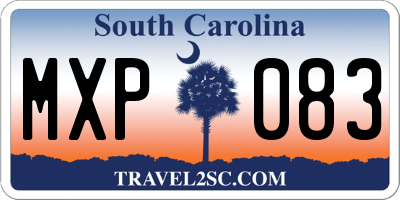 SC license plate MXP083