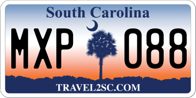 SC license plate MXP088