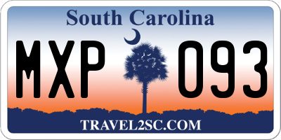 SC license plate MXP093