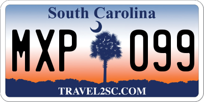 SC license plate MXP099