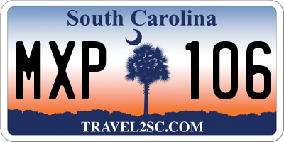 SC license plate MXP106