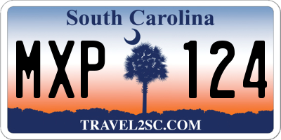 SC license plate MXP124