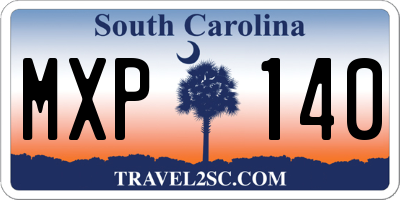 SC license plate MXP140