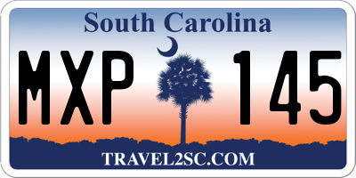 SC license plate MXP145