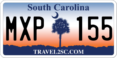 SC license plate MXP155