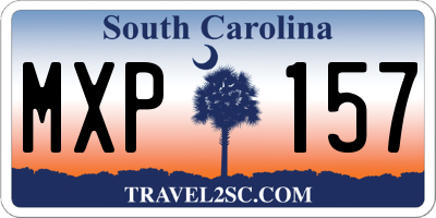 SC license plate MXP157