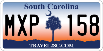 SC license plate MXP158