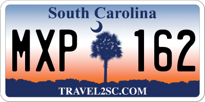 SC license plate MXP162
