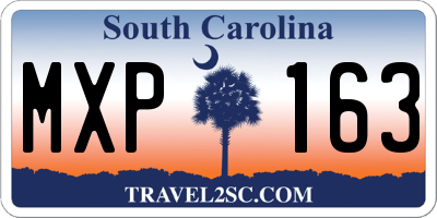 SC license plate MXP163