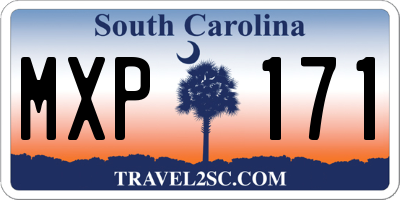 SC license plate MXP171
