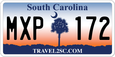 SC license plate MXP172