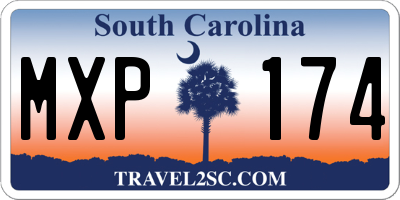 SC license plate MXP174