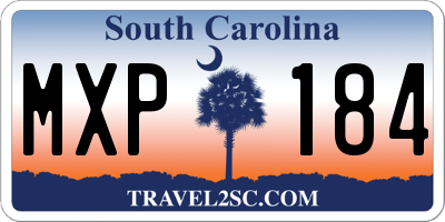 SC license plate MXP184