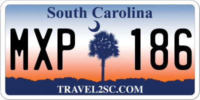 SC license plate MXP186