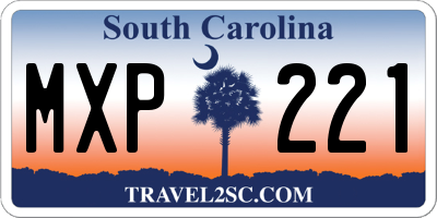 SC license plate MXP221