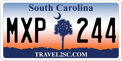 SC license plate MXP244