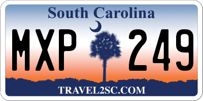 SC license plate MXP249