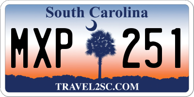 SC license plate MXP251