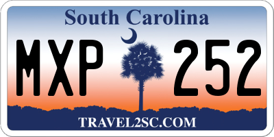 SC license plate MXP252