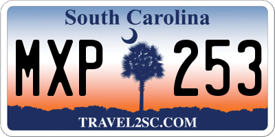 SC license plate MXP253