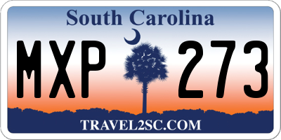 SC license plate MXP273
