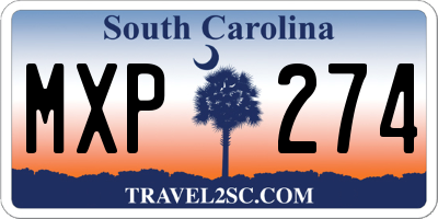 SC license plate MXP274