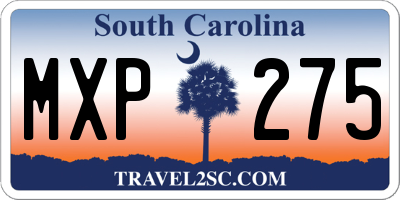 SC license plate MXP275