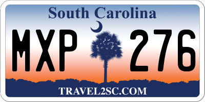 SC license plate MXP276