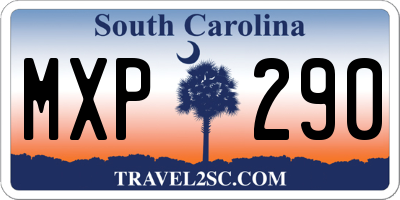 SC license plate MXP290