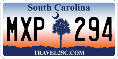SC license plate MXP294