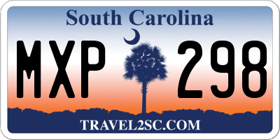 SC license plate MXP298