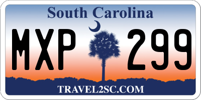 SC license plate MXP299
