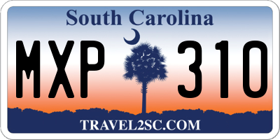 SC license plate MXP310