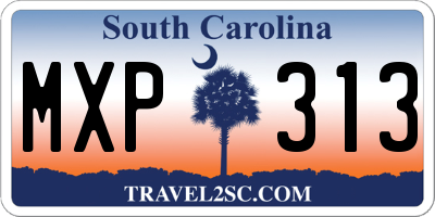 SC license plate MXP313